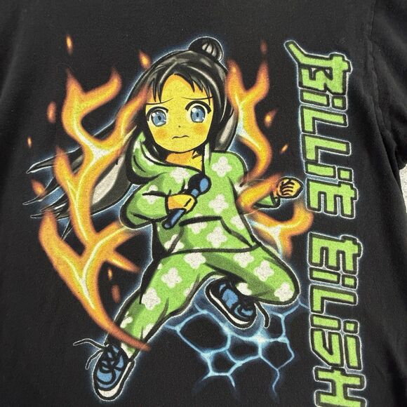 Billie Eilish When We All Fall Asleep T-Shirt Size Medium Anime Graphic - Picture 3 of 7